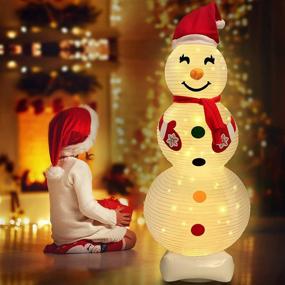 img 2 attached to 🎅 Maqiauly 4.1Ft Outdoor Lighted Christmas Decorations - Collapsible LED Snowman Xmas Holiday Porch Lawn Yard Display for Indoor Party Decor (Batteries Not Included, Assembly Required)