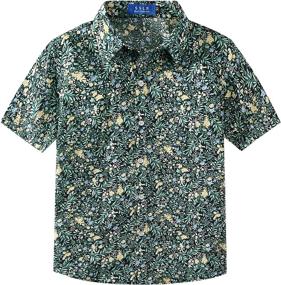 img 4 attached to SSLR Hawaiian Cotton Casual Sleeve Boys' Clothing ~ Tops, Tees & Shirts