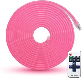 img 3 attached to 🌈 M.best Neon LED Strip Lights - 16.4ft/5m Waterproof Pink LED Neon Light with Dimmable Remote - Perfect for Indoor and Outdoor Decor