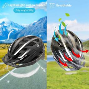 img 3 attached to 🏻 Mountain Road Bicycle Helmets with Magnetic Goggles & Removable Sun Visor - Safety Breathable Lightweight Helmets for Men and Women