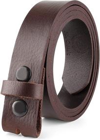 img 3 attached to 👖 Vintage Distressed Leather Belt with Interchangeable Buckles