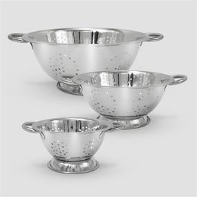 img 4 attached to 🥣 Premium ExcelSteel Colander Set: High-Quality Stainless Steel for Efficient Straining and Rinsing