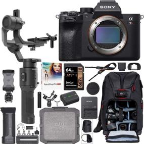 img 4 attached to Sony a7R IV Camera Body ILCE-7RM4 61.0MP Filmmaker's Kit with 📷 DJI Ronin-SC Stabilizer Bundle + Deco Photo Backpack + 64GB + Software