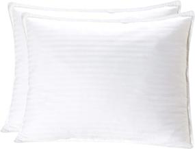 img 4 attached to 🌬️ Mellanni Plush Gel-Fiber Filled Pillows with 100% Cotton Cases, Innovative 3D Hollow Siliconized Material for Cooling Comfort and Shape Retention, NO Flattening! (2-Pack Standard/Queen Size)