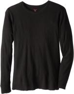 hanes x temp thermal shirt - size small, black - men's clothing option logo