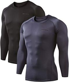 img 4 attached to 👕 DEVOPS 2-Pack Men's Thermal Compression Shirts with Long Sleeves