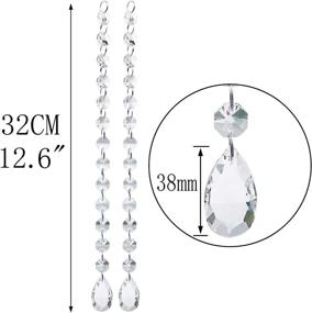 img 3 attached to 🔮 10 Feet Crystal Chandelier Pendants Beads Chain Parts Glass Beads Teardrop Crystal for Christmas Wedding Party Tree Garlands Decor, Jewelry Making & DIY Crafts – Pack of 10