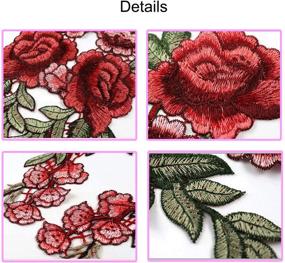 img 1 attached to 🌹 12pcs Banfeng Rose Embroidered Lace Flower Applique Patches for Arts Crafts DIY Decor, Jeans, Jackets, Clothing, Bags