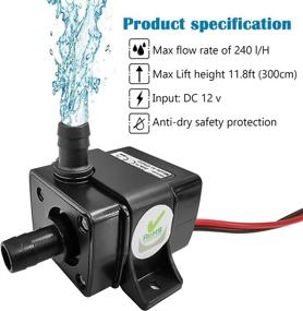 img 2 attached to 🐱 JuTai Cat Dog Fountain Pump Replacement: Mini Submersible Pump for DIY Water Fountain, Fish Tank Hydroponics, Ponds, Pet Water Dispenser, and Small Aquariums