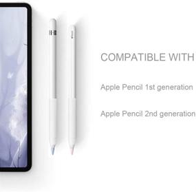 img 3 attached to 🖊️ Grip Holder for Apple Pencil - Compatible with Apple Pen 1st Gen & iPad Pencil 2nd Gen - White Accessories