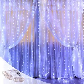 img 4 attached to ✨ JWTPRO Fairy Curtain Lights: 280 LED, 10ft Waterproof Twinkle Lights with Remote Control - Perfect for Bedroom, Party, Garden, Weddings & Birthdays!