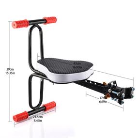 img 2 attached to 🚲 PINCHUANGHUI Bike Safety Seat - Quick Dismounting Child Seat for Bicycles and Electrombiles with Armrest and Pedal - Black
