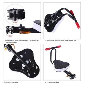 img 1 attached to 🚲 PINCHUANGHUI Bike Safety Seat - Quick Dismounting Child Seat for Bicycles and Electrombiles with Armrest and Pedal - Black