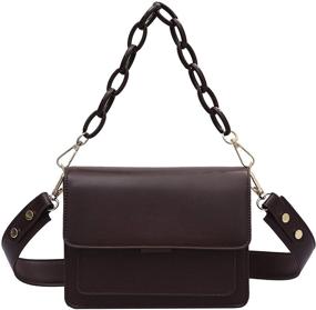 img 4 attached to Fashion Handbags Leather Shoulder Messenger Women's Handbags & Wallets for Shoulder Bags