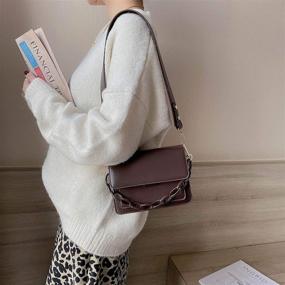 img 3 attached to Fashion Handbags Leather Shoulder Messenger Women's Handbags & Wallets for Shoulder Bags