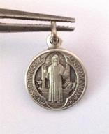 📿 bundle of 5 small size saint benedict silver tone medals - made in italy - the patron saints collection logo