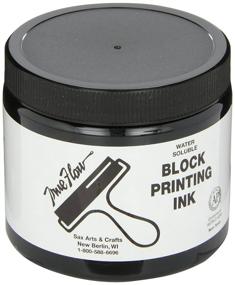 img 1 attached to 🎨 Sax 1299777 True Flow Water Soluble Block Printing Ink - 16oz - Black: Vibrant & Versatile Solution for Artists