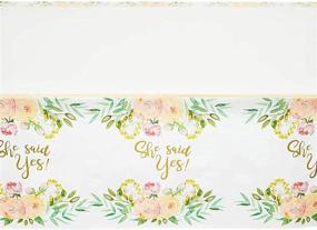 img 1 attached to 💍 3-Pack of "She Said Yes" Table Covers for Bridal Showers - 54 x 108 inches