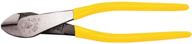 klein tools d2000-49 9-inch yellow diagonal cutting pliers 🔧 with heavy-duty cutting knives, short jaws and dual material grips logo