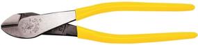 img 4 attached to Klein Tools D2000-49 9-Inch Yellow Diagonal Cutting Pliers 🔧 with Heavy-Duty Cutting Knives, Short Jaws and Dual Material Grips