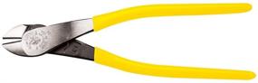 img 1 attached to Klein Tools D2000-49 9-Inch Yellow Diagonal Cutting Pliers 🔧 with Heavy-Duty Cutting Knives, Short Jaws and Dual Material Grips