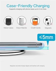 img 1 attached to 🔌 Vebach Aluminum Fast Wireless Charger | Qi Certified Charging Pad for iPhone 12 Pro Max, 12, 12 Mini, SE, 11, 11 Pro Max, XS, XR, 8 | Compatible with Galaxy S20, S10, S9, S8, Note 10, Note 9, and More