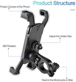 img 3 attached to Bike Phone Holder Mount, BLAIREMONT 360° Rotation Adjustable Anti-Shake 🚲 Bicycle Phone Clamp - iPhone 12 11 Pro Max/XR/XS Max/8/7/6 Compatible