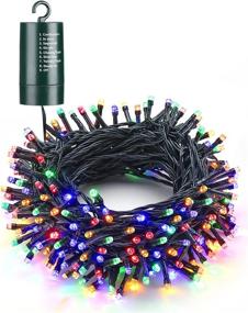 img 4 attached to 66 ft 200 LED Battery Operated String Lights, Multi-Color, Waterproof, 8 Modes & Auto Timer - Mini Lights for Xmas Decorations, Home, Party, Holiday Decor - Outdoor & Indoor Use