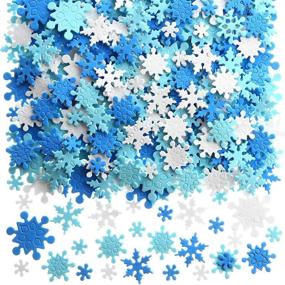 img 4 attached to 💫 Add a Magical Touch to Your Christmas Decor with 500 Pieces of Fresh Style Mini Foam Snowflake Stickers