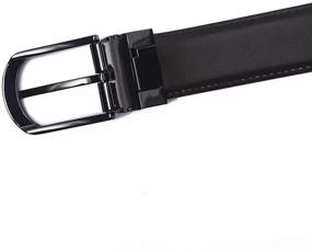 img 1 attached to Leather Reversible Baseball Accessories for Men's Belts - Compact and Versatile