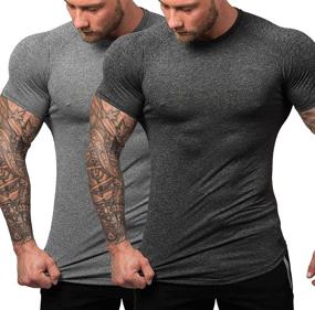 img 3 attached to 👕 URRU Men's 2-Pack Compression Quick Dry Workout T-Shirts - Baselayer Tee for Gym Training Tops in Sizes S-XXL