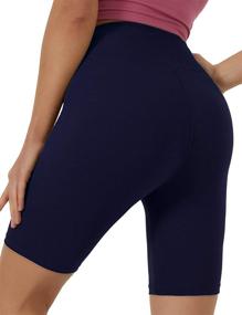 img 2 attached to 🩳 VALANDY High Waisted Biker Shorts for Women - 8" Soft Opaque Yoga Pants & Workout Shorts