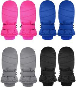 img 4 attached to Waterproof Outdoor Activities Girls' Accessories - Gloves and Mittens