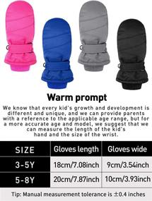 img 1 attached to Waterproof Outdoor Activities Girls' Accessories - Gloves and Mittens