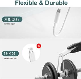 img 1 attached to 🔌 2-Pack MFi сертифицированный 10-футовый USB C к кабелю Lightning - быстрый зарядный кабель для iPhone 13/13 Pro Max, iPhone 12 Mini/12 Pro Max, iPhone 11 Pro, iPad, AirPods - кабель зарядки Lightning на Type C Charger Cable