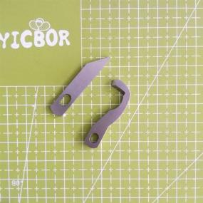 img 1 attached to 🪒 Набор ножей YICBOR Serger Overlock для Brother 929D 1034D 1134D – Верхнее лезвие XB0563001, Нижнее лезвие X77683001