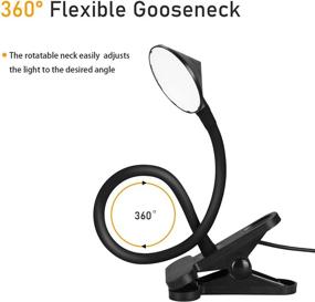 img 3 attached to 📚 Landlite Clip on Light Reading Light: USB LED Lamp with Flexible 360° Neck for Desk, Bed, Headboard, and Computers - Eye Protection & High Color Rendering