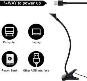 img 2 attached to 📚 Landlite Clip on Light Reading Light: USB LED Lamp with Flexible 360° Neck for Desk, Bed, Headboard, and Computers - Eye Protection & High Color Rendering