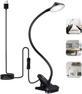 📚 landlite clip on light reading light: usb led lamp with flexible 360° neck for desk, bed, headboard, and computers - eye protection & high color rendering логотип