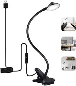 img 4 attached to 📚 Landlite Clip on Light Reading Light: USB LED Lamp with Flexible 360° Neck for Desk, Bed, Headboard, and Computers - Eye Protection & High Color Rendering