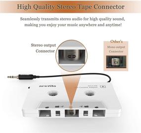 img 1 attached to 🚗 Upgrade Your Car Audio: Arsvita Cassette to Aux Adapter & 3.5 MM Auxillary Cable Tape Adapter Combo