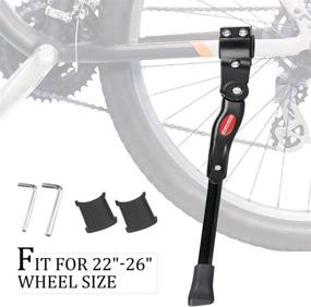 img 4 attached to Adjustable Bike Kickstand by GameXcel - Fits 22”-26” Road Bikes and Mountain Bikes - Durable Aluminum Alloy Bicycle Kick Stand - Indoor Bike Storage Solution - Essential Bicycle Accessory