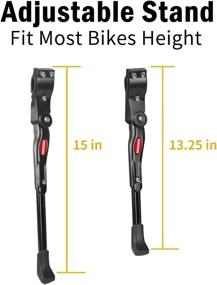 img 1 attached to Adjustable Bike Kickstand by GameXcel - Fits 22”-26” Road Bikes and Mountain Bikes - Durable Aluminum Alloy Bicycle Kick Stand - Indoor Bike Storage Solution - Essential Bicycle Accessory