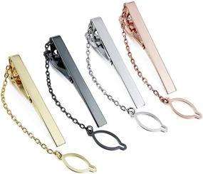img 4 attached to 👔 HAWSON Necktie Clip Inch Chain