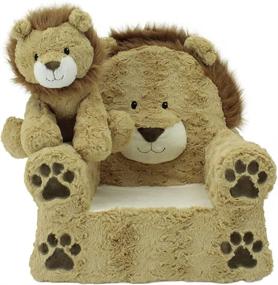 img 4 attached to 🦁 Comfortable and Cozy: Soft Landing Darling Duo Sweet Seat & Plush - Lion