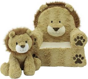 img 1 attached to 🦁 Comfortable and Cozy: Soft Landing Darling Duo Sweet Seat & Plush - Lion