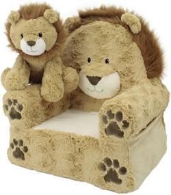 img 2 attached to 🦁 Comfortable and Cozy: Soft Landing Darling Duo Sweet Seat & Plush - Lion