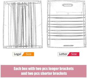 img 2 attached to 🗂️ Enhanced Collapsible Hanging File Storage Boxes: Streamlined Sliding Rail, Spacious Organizer for Letter/Legal File Storage, Office Box (Gray-1pack)