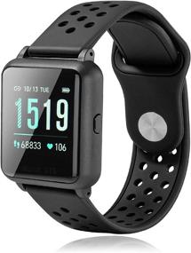 img 4 attached to ⌚️ 1.3" Fitness Tracker: Blood Pressure, Heart Rate, Sleep Monitor, Pedometer, Calorie Counter, IP67 Waterproof Smartwatch for Women, Men, Kids (3 Colors)