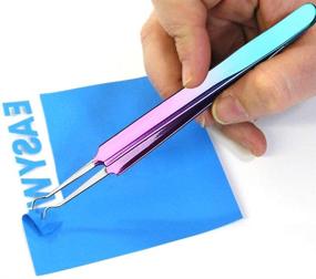 img 2 attached to 🧵 Cooyeah Vinyl Tweezers Weeding Kit: 6-Piece Stainless Steel Crafting Toolkit for Silhouettes, Lettering, and Adhesive Vinyl Sticker Craft